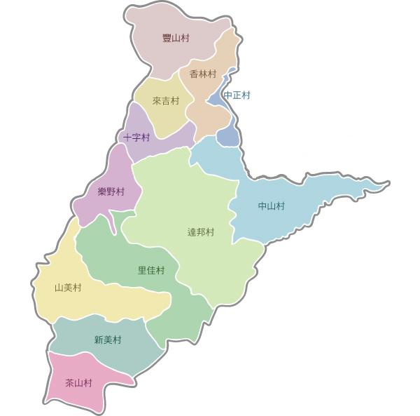阿里山鄉行政區域圖